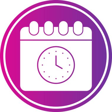 Alarm saat simgesi vektör illüstrasyonu