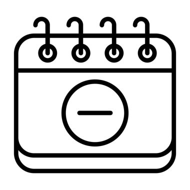 calendar icon, line style