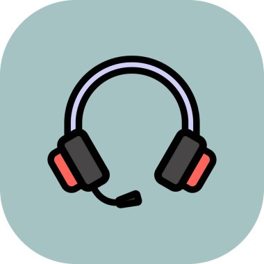 kulaklık simgesi vektör illüstrasyonu