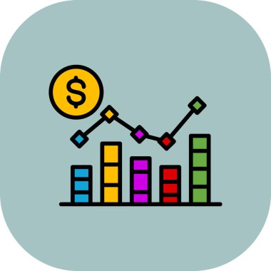 Finansal grafiğin vektör çizimi