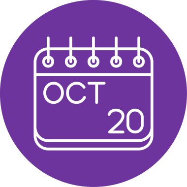 Takvim simgesinin vektör illüstrasyonu