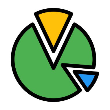 Pasta grafiği renk çizelgesi çizim vektörü