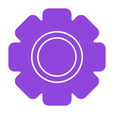 Cog simgesi, basit vektör illüstrasyonu