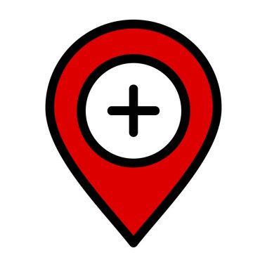 harita pin simgesi, vektör illüstrasyonu.