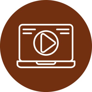 video. Web simgesi basit illüstrasyon