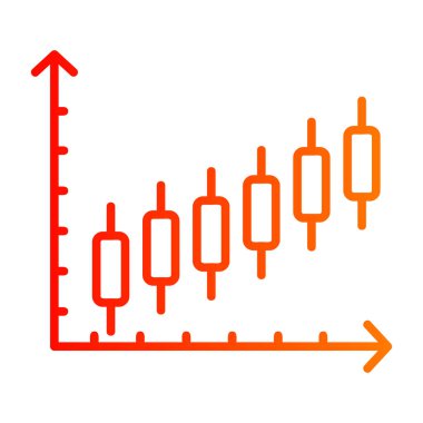 Grafik simgesiyle çizelge. vektör illüstrasyonu