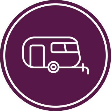 Araba vektör simgesi. biçim düz yuvarlak sembol, mor renk, yuvarlak açılar, beyaz arkaplan.