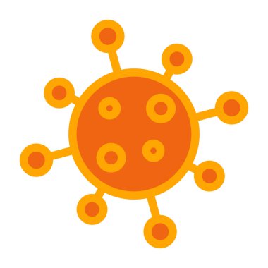 corona virüsü vektör düz renk simgesi
