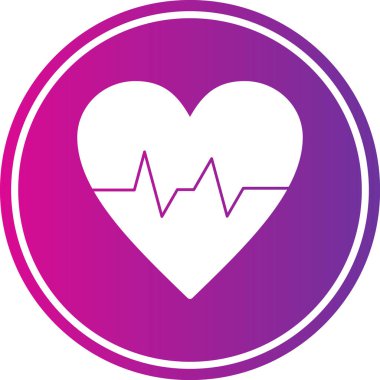 Kalp ikonu vektör illüstrasyonu