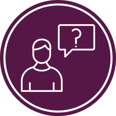 Soru işareti. Basit resimleme