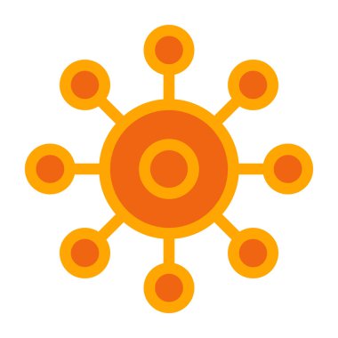 Virüs simgesi. düz dizayn biçimi 10