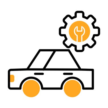 Araba simgesinin vektör illüstrasyonu