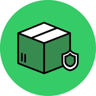 Paket simgesi, vektör illüstrasyon tasarımı