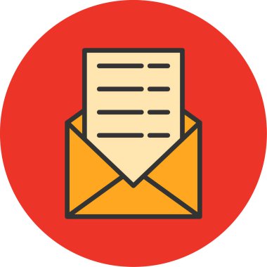 Mektup. Web simgesi basit illüstrasyon