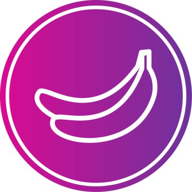 Benzersiz Muz Vektörü Kabartma Simgesi