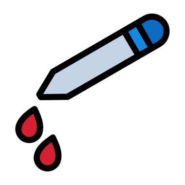 Kan testi renk ikonu vektörü. Kan testi işareti. izole edilmiş sembol çizimi