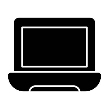 Dizüstü bilgisayar simgesi vektör çizimi