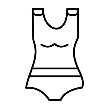bikini vektörü ince çizgi simgesi