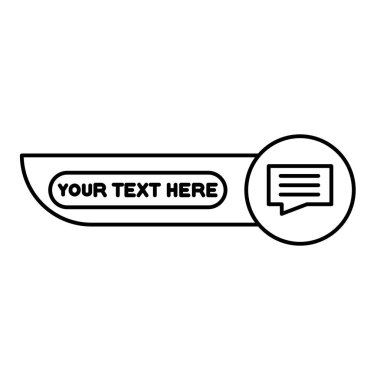 sohbet simgesi çiziminin satır simgesi tasarımı