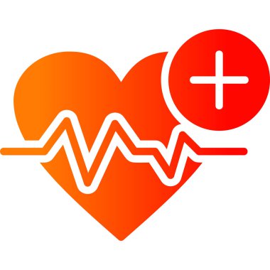Kalp nabız vektör simgesi
