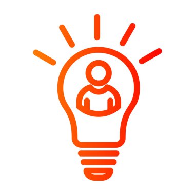 Fikir ikonu. Basit resimleme