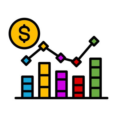 grafik ikonu vektör illüstrasyonu