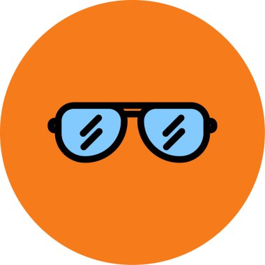 Güneş gözlüğü simgesinin vektör illüstrasyonu