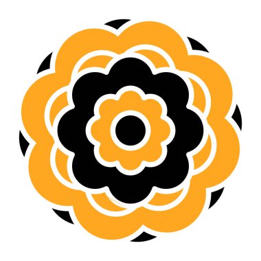 çiçek simgesi, basit vektör illüstrasyonu