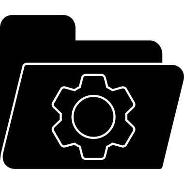 Beyaz arkaplanda izole edilmiş dizin simgesi ve vektör illüstrasyonu