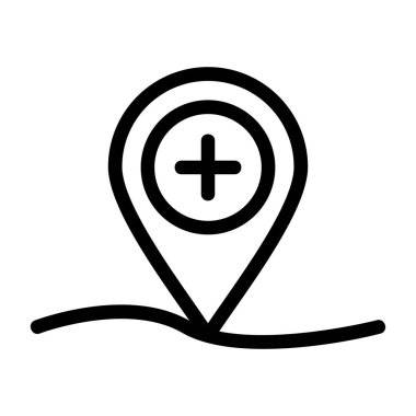 harita simgesi vektör illüstrasyonu