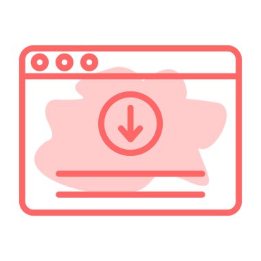 tarayıcı pencere renk simgesi, vektör illüstrasyonu