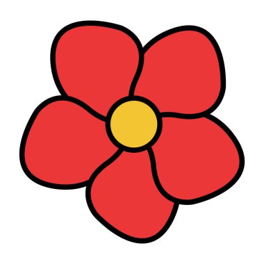 çiçek simgesi vektör illüstrasyonu