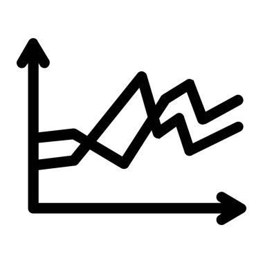 grafik simgesi. Çizelgenin ana hatları. Beyaz arkaplanda izole edilmiş sınır sembolü