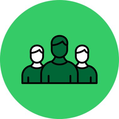 grup simgesi beyaz arkaplanda izole edildi. insanlar sembolü