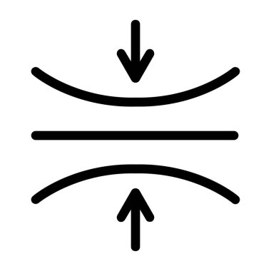 Ok yönü ikon vektörü. İnce çizgi işareti. izole edilmiş sınır sembolü çizimi