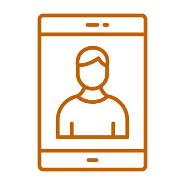 cep telefonu simgesi. İnce çizgi tarzı tasarım. vektör illüstrasyonu