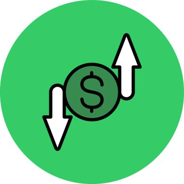 para vektörü glifleri düz simge