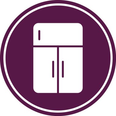 Eşsiz Buzdolabı Vektör Kabartma Simgesi