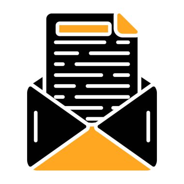 Posta sembolü çizim tasarımı olan zarf