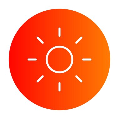 Vektör güneş simgesi illüstrasyonu