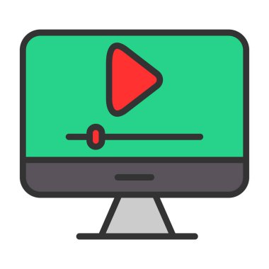 video oynatıcı vektör çizim