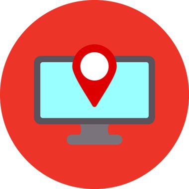 gps. Web simgesi vektör illüstrasyonu