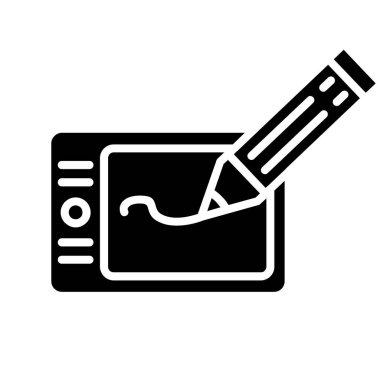 kalem ve kağıt simge vektör çizim