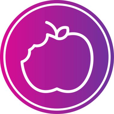 Web ve uygulama için vektör elma simgesi, vektör illüstrasyonu