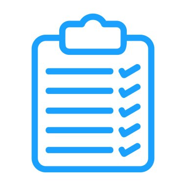 Kontrol listesi simgesi vektör illüstrasyonu