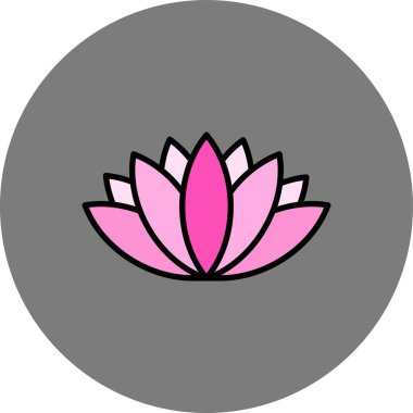 Nilüfer çiçeği. Web simgesi