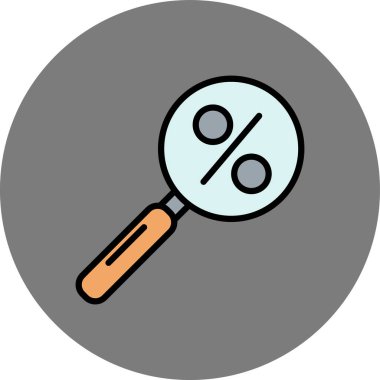 İndirim sembollü büyüteç