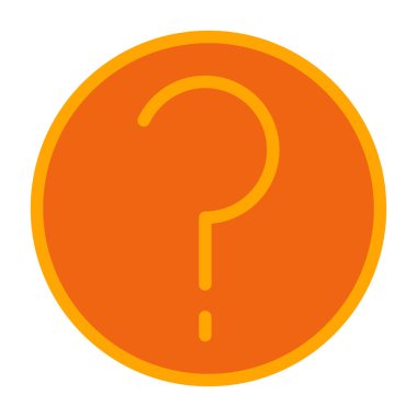 Soru işareti düz vektör simgesi