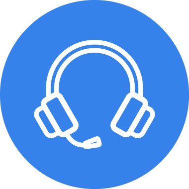 Kulaklık. Web simgesi basit illüstrasyon