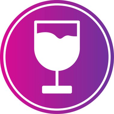 Cam. Web simgesi basit bir illüstrasyon. içki sembolü